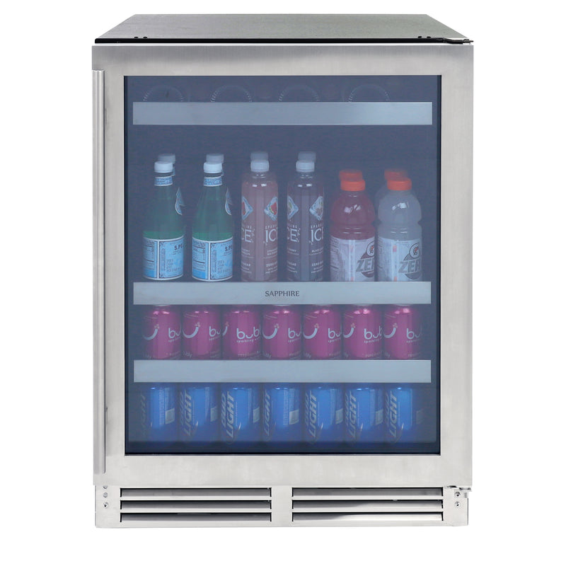 Sapphire Series 3 24" Indoor/Outdoor Premium Beverage Center, in Stainless Steel