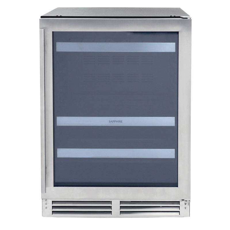 Sapphire Series 3 24" Indoor/Outdoor Premium Beverage Center, in Stainless Steel