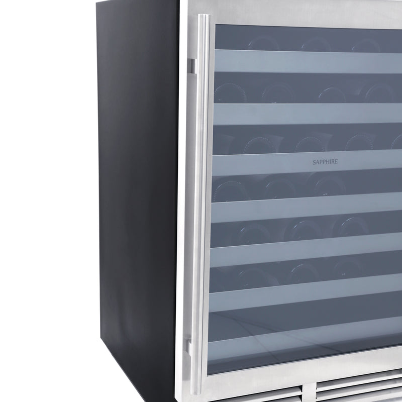 Sapphire Series 3 24" Indoor/Outdoor Value Premium Single Zone Wine Refrigerator, in Stainless Steel