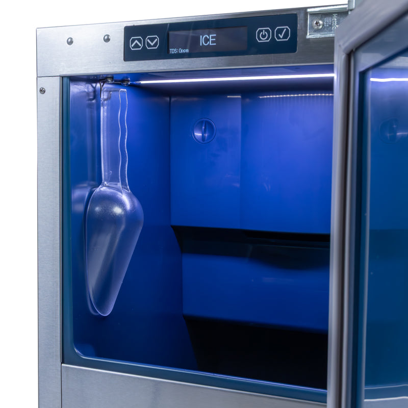 Sapphire Series 5, 15"W, Nugget Cube, Indoor, Stainless Steel, Gravity Drain, Commercial Ice Maker (SNIM155PSS)